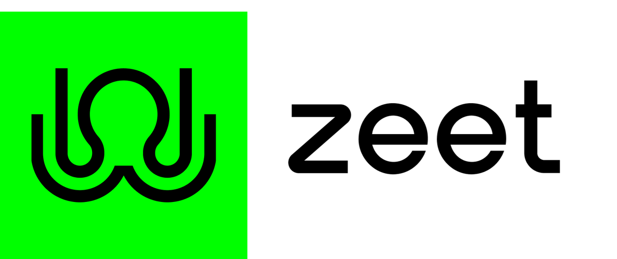 The Zeet logo - a black octopus-like shape inside a green square